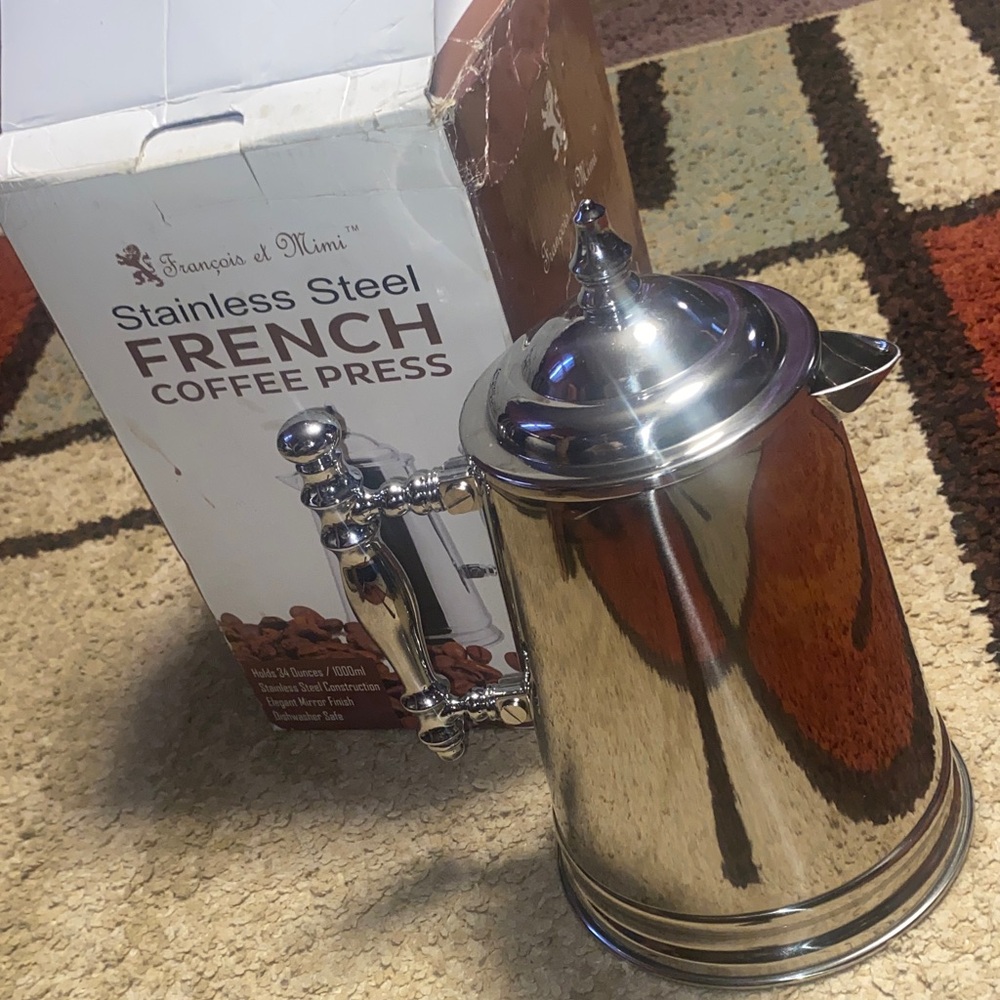 Silver French Coffee Press